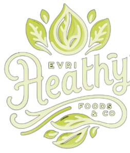 evri healthy foods logo white version